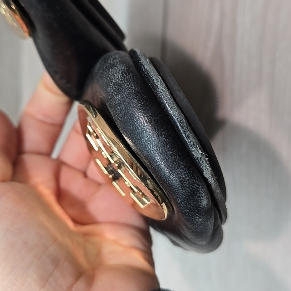 Tory Burch Womens Minnie Travel Logo Leather Loafer Slip on ballet shoes sz 7M - Picture 7 of 15